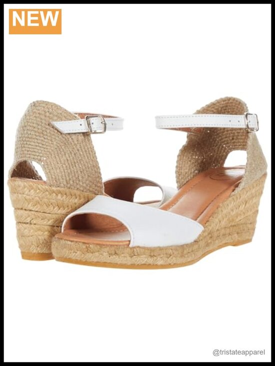 Shoes - Handcrafted Leather Espadrille Wedge Sandal Made in Spain